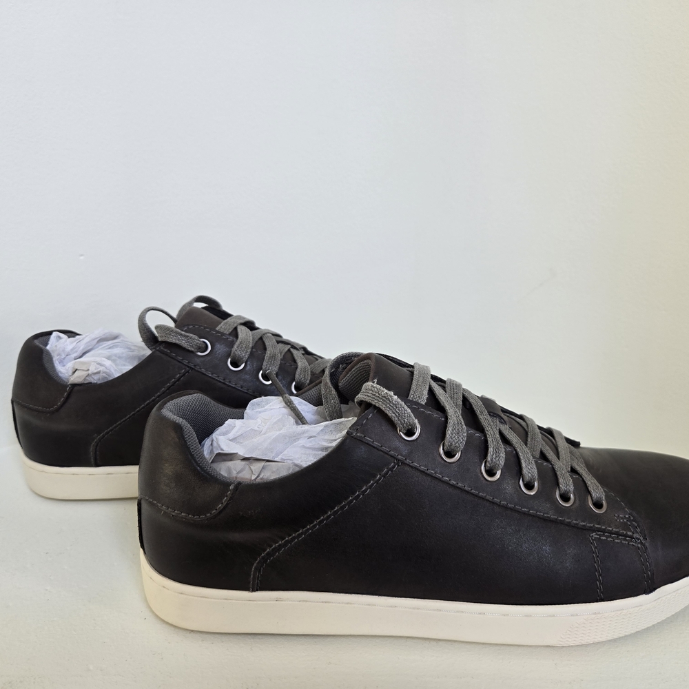 New In Box-Jousens Men's GREY Leather Sneakers, SIZE 10 - Picture 5 of 13